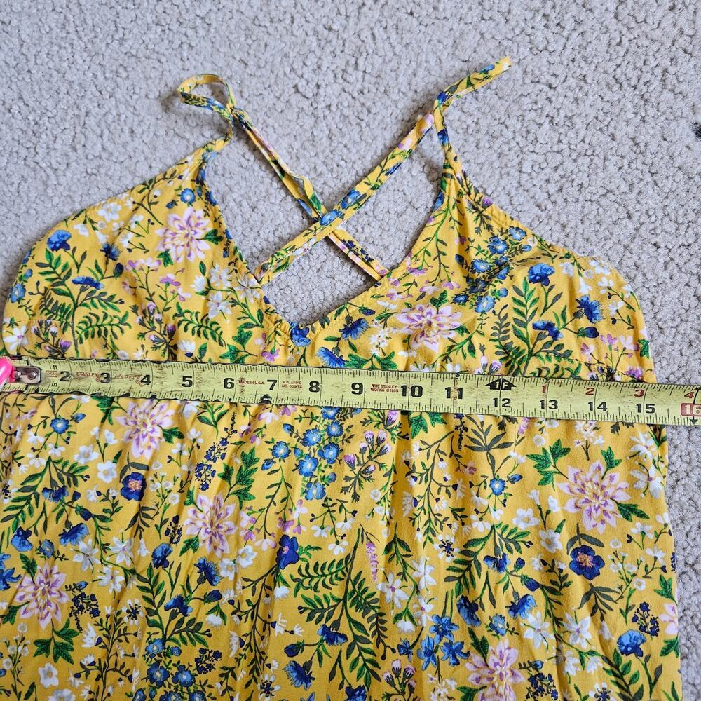 Old Navy V-Neck Maxi Shift Dress for Women Small Yellow Floral - Picture 8 of 9